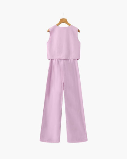 Classy Lady - Linen Two - piece Set - SANVELIER