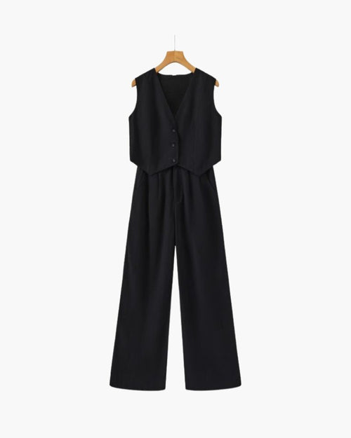 Classy Lady - Linen Two - piece Set - SANVELIER