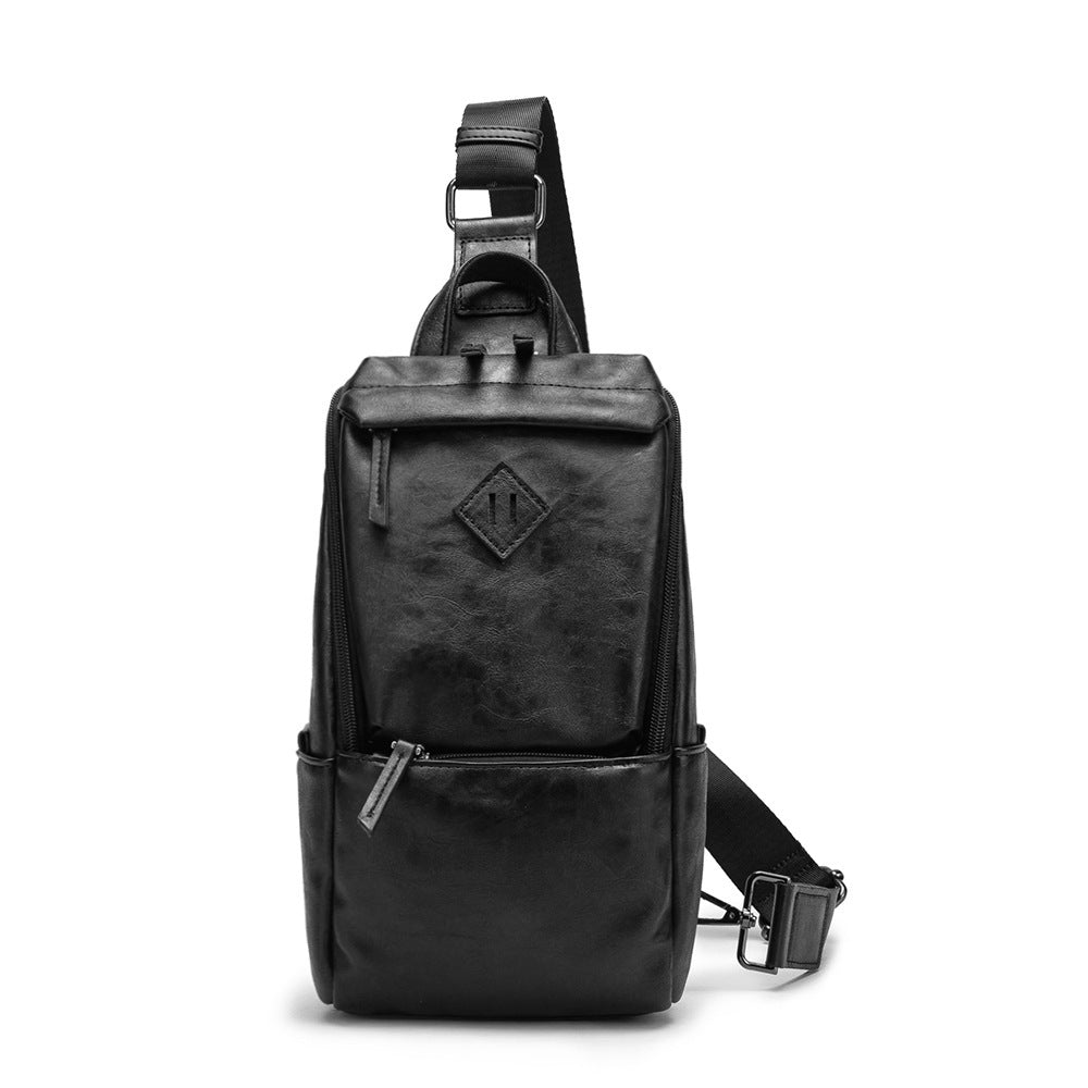 Men's Crossbody Synthetic Leather Bag - SANVELIER