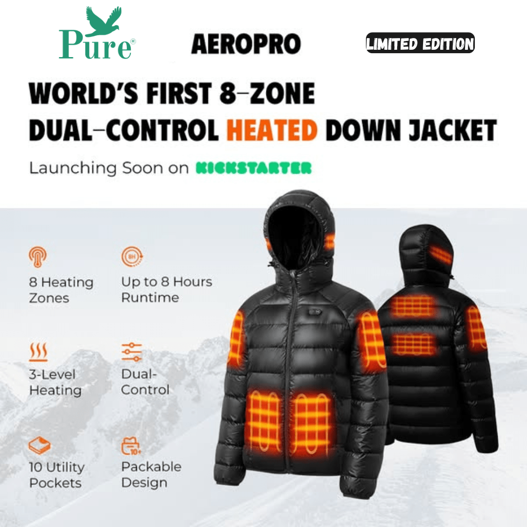 Pure HeatJacket™ | PowerWarm Heated Puffer Jacket – Stay Warm Anywhere - SANVELIER